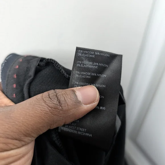 Anthropologie texture essentials trouser high rise wide leg black sz 14 - Picture 6 of 10